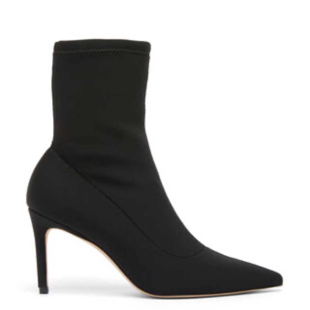 Stuart Weissman Stretch Bootie-Black-Size 8.5-excellent condition-worn once